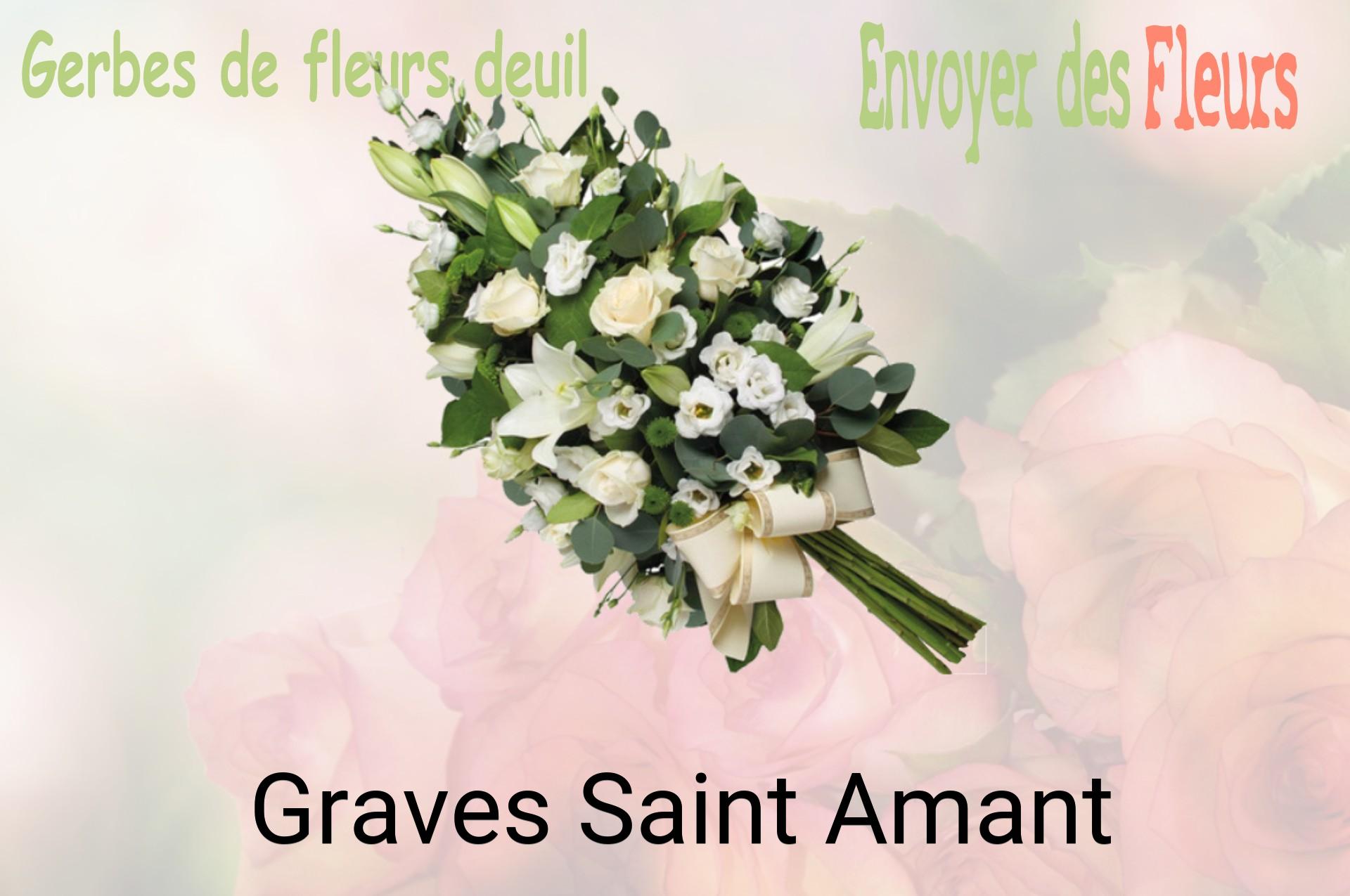 Gerbe de fleurs de deuil livrée à Graves-Saint-Amant
